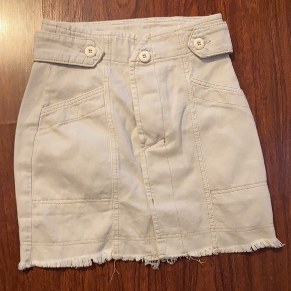 Free People Alpha Utility Denim Mini Skirt Size 0 - Picture 3 of 12
